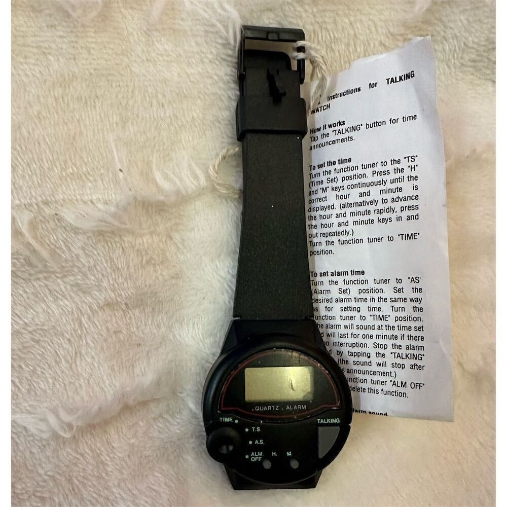 Vintage Ultmost Talking Watch Unisex Digital Black Retro 90s Quartz